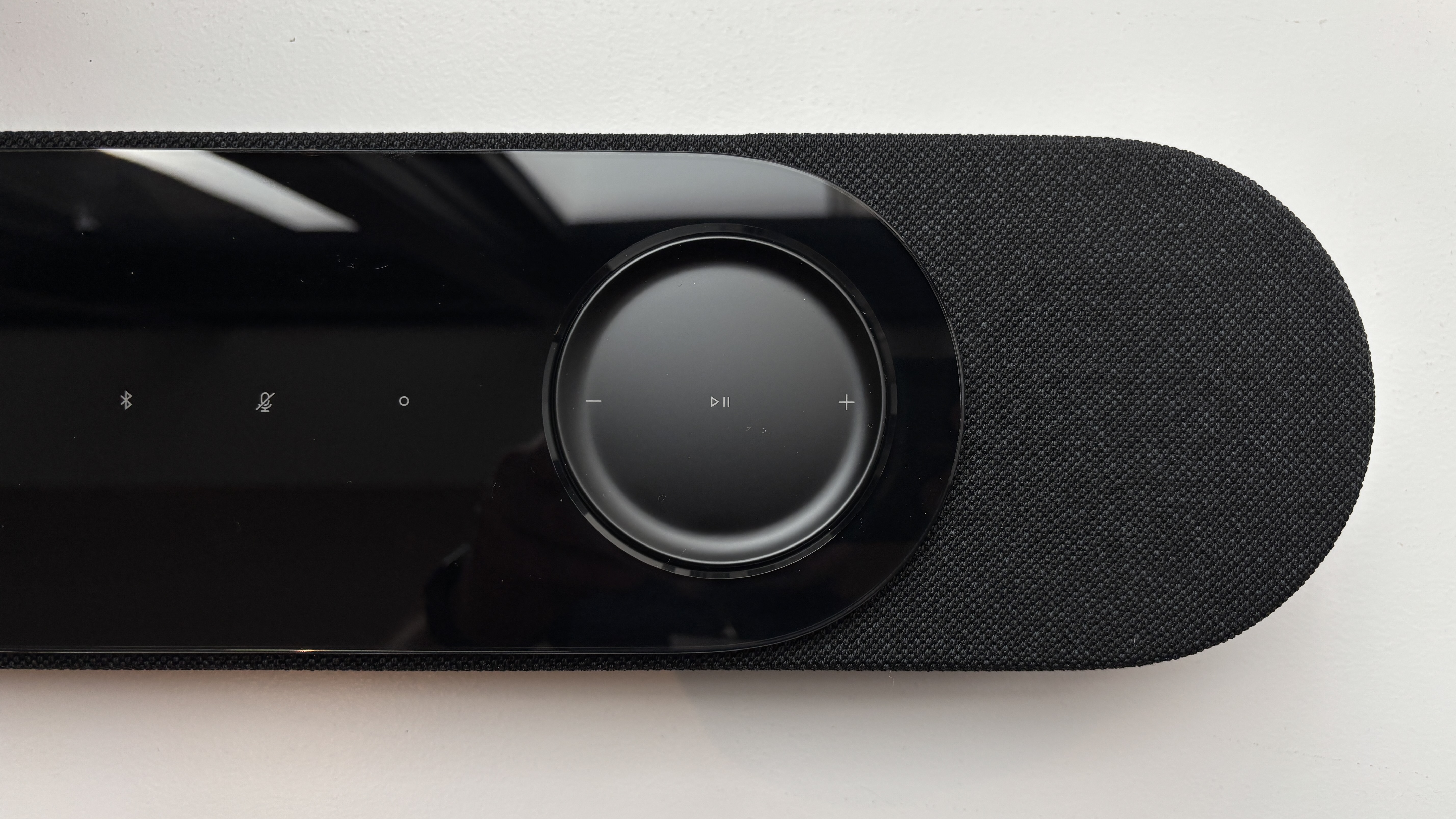 Detail shot showing the touch control panel on the Bose Lifestyle Ultra Soundbar