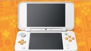 New Nintendo 2DS XL in orange and white