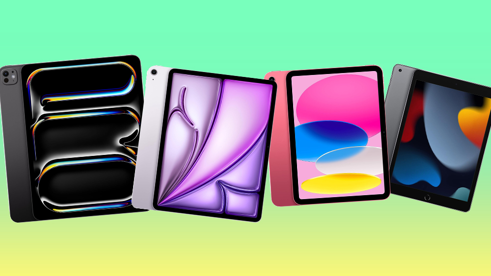 Images of four different iPad models to help you choose an iPad