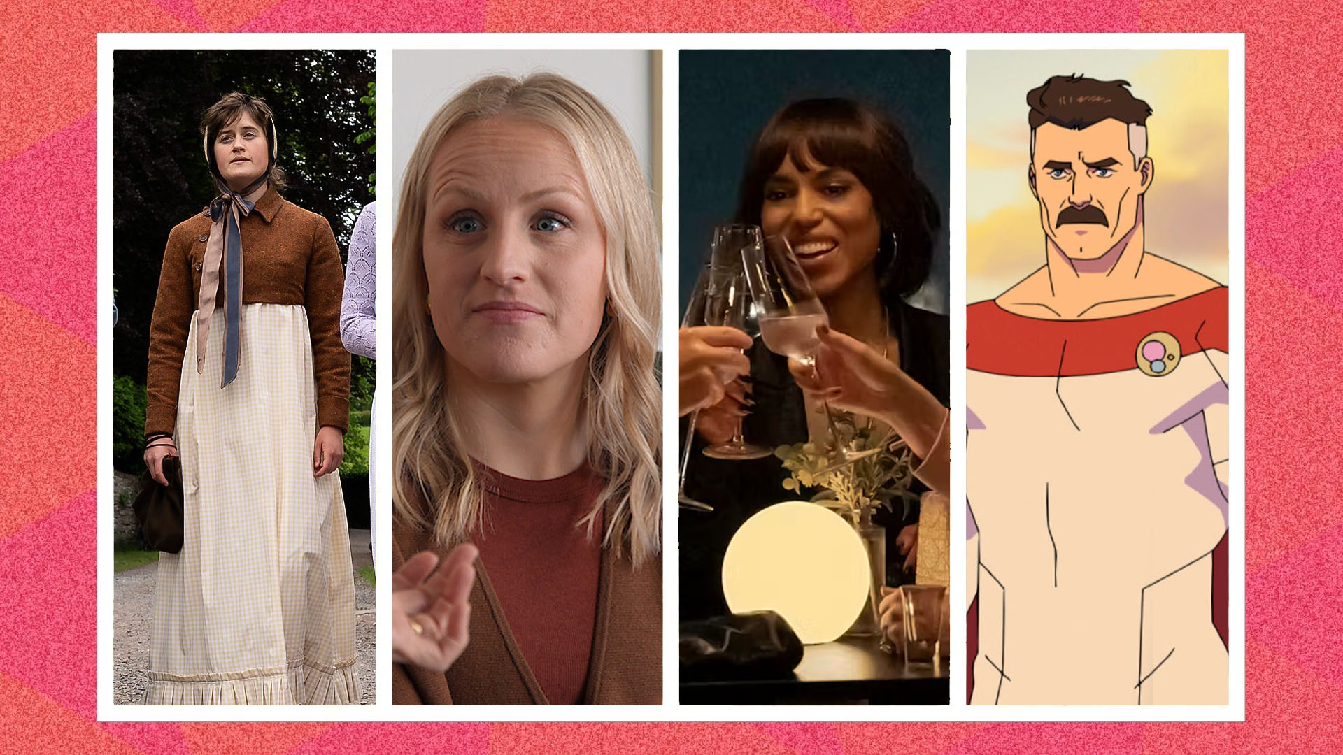 Screengrabs from four TV shows. 