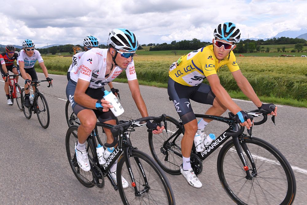Michal Kwiatkowski (Team Sky) leads the overall at Criterium du Dauphine stage 4 to Lans-en-Vercors