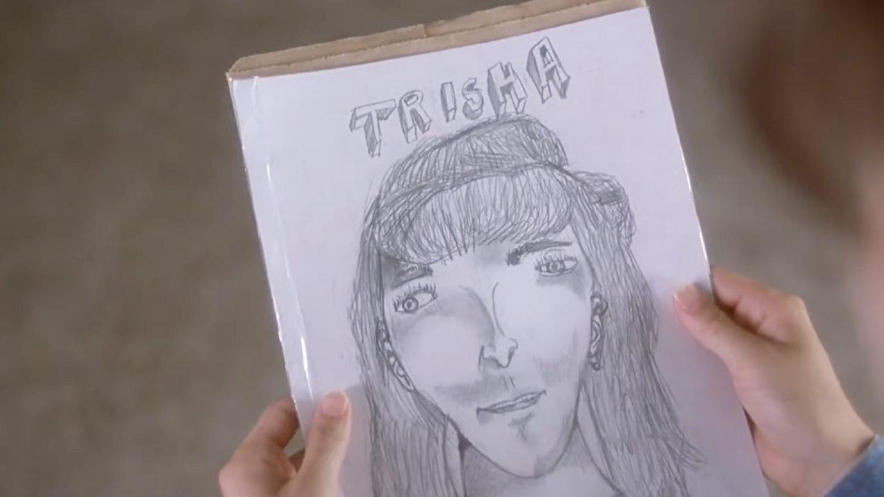 The drawing that Napoleon Dynamite made for Trisha, and spent 3 hours on the shading on her lip.