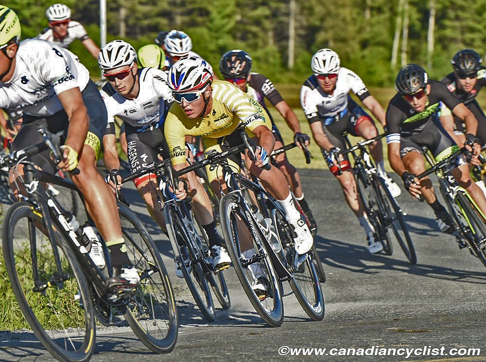 Race leader Gregory Daniel (Axeon Hagens Berman) was well positioned at Tour de Beauce
