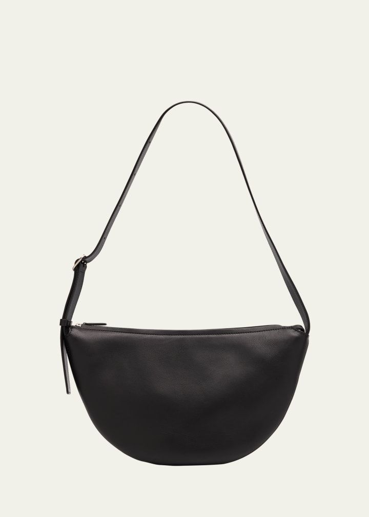 Jouvette Crescent Shoulder Bag in Leather