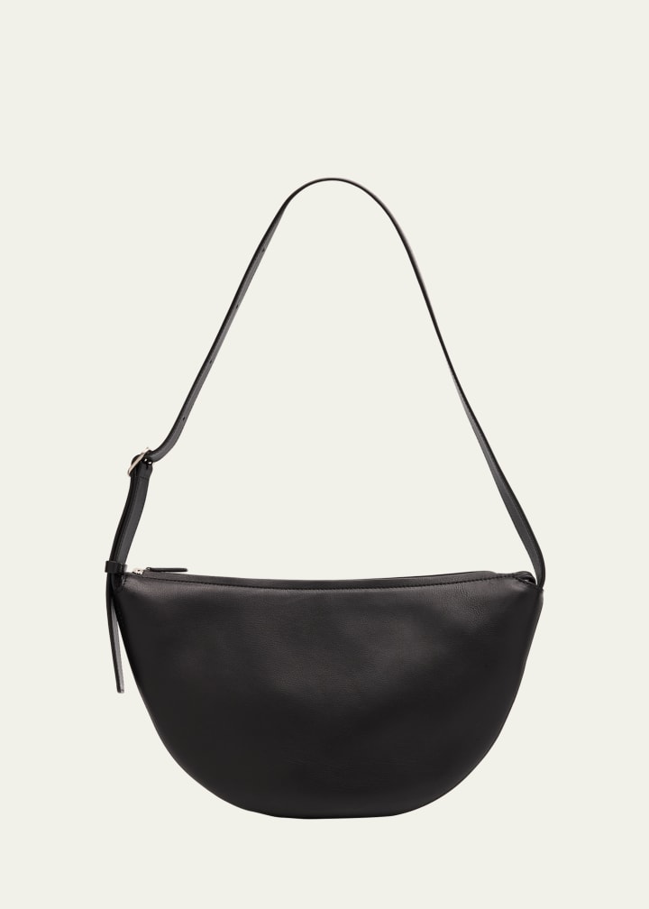 Jouvette Crescent Shoulder Bag in Leather