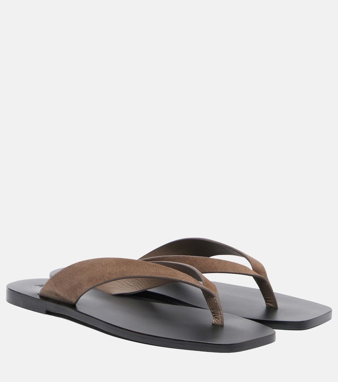 Kinto Suede Thong Sandals in Beige - a Emery