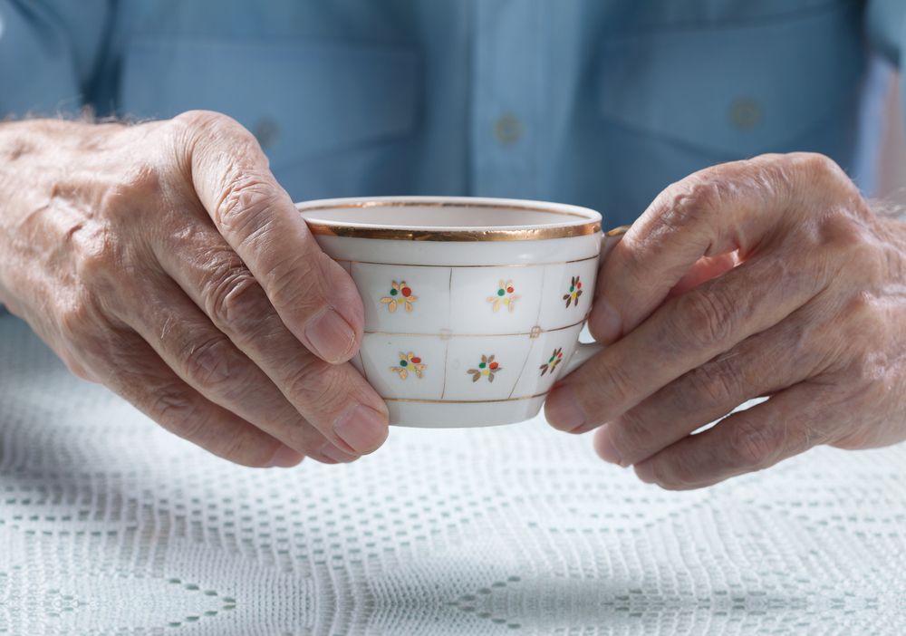 coffee, old man, elderly, senior, mug