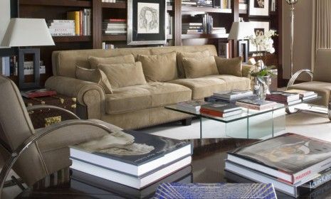 A London apartment littered with coffee table books