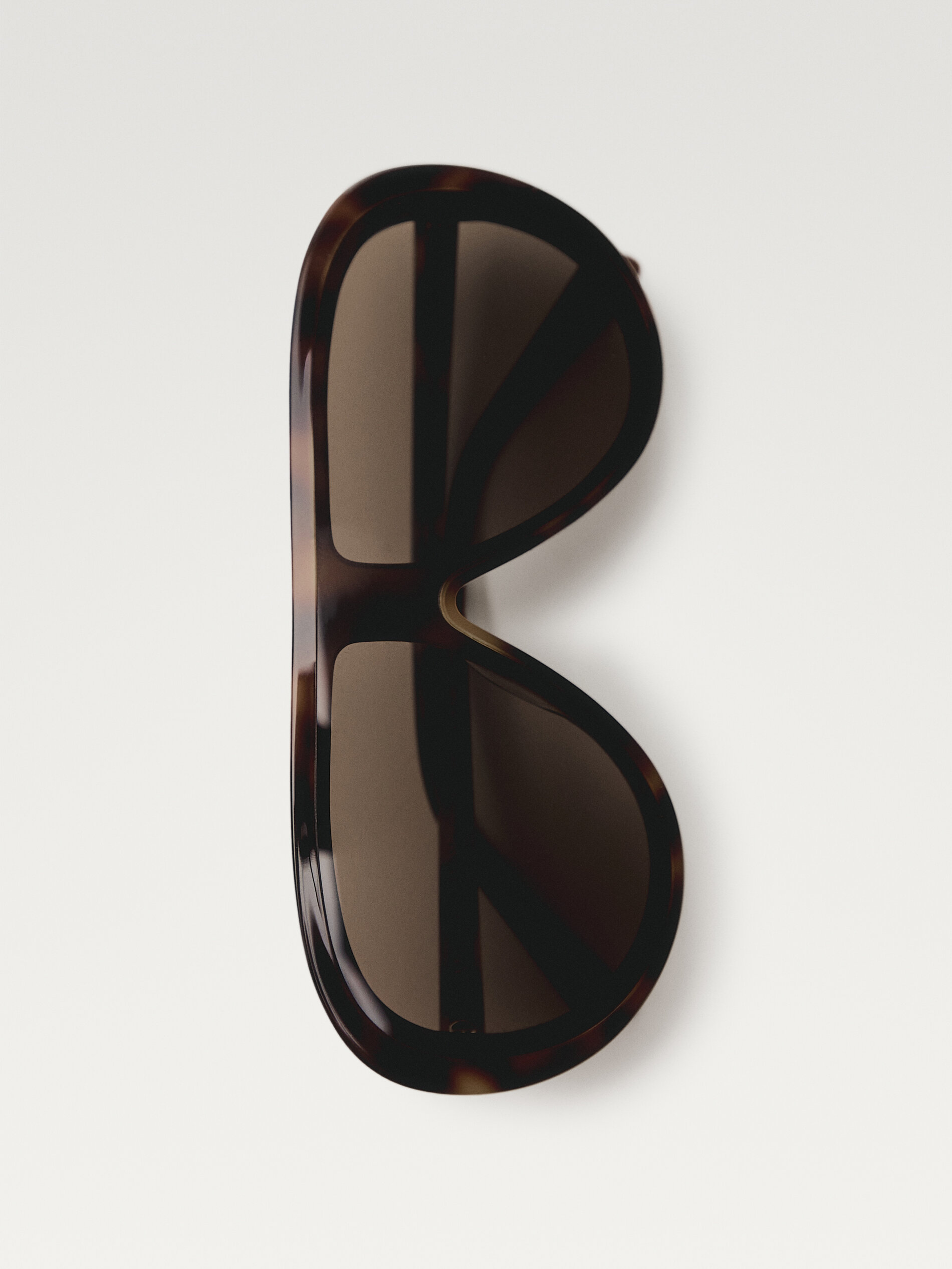 Tortoiseshell-Effect Aviator Sunglasses