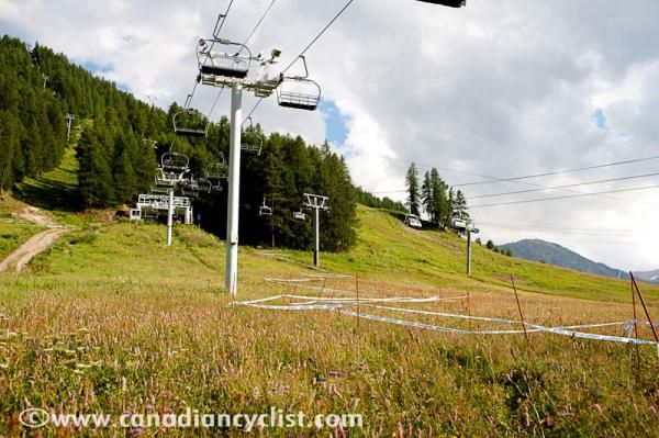 The Val d'Isere course is very open