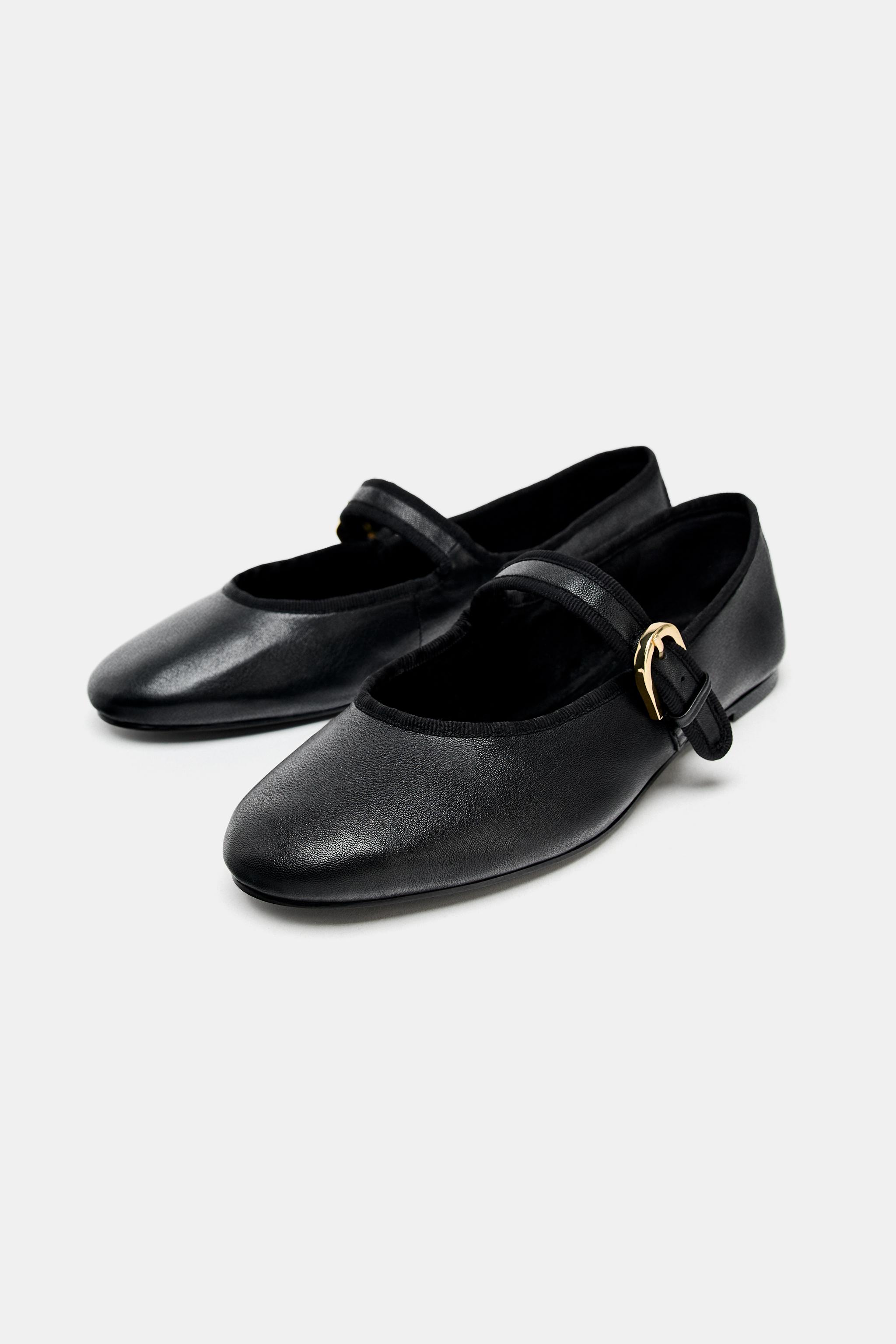 Flat Leather Ballerinas