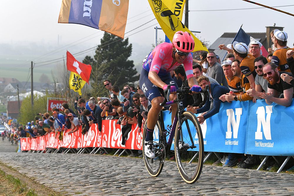 Tour of Flanders - Alberto Bettiol of Italy and Team Ef Education First on the Paterberg