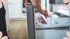 woman opening up freezer drawer to support guidance on how often should you defrost a freezer