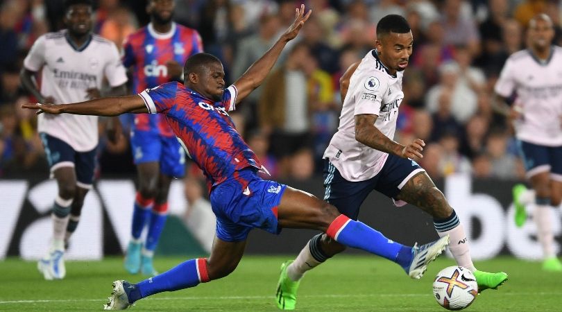 Gabriel Jesus in action during Arsenal&#039;s win at Crystal Palace on the opening day of the season.