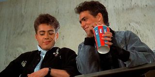 Robert Downey Jr. and Robert Rusler in Weird Science