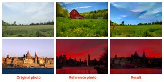 Change the time of day by blending two images