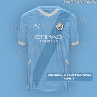 Manchester City 2025/26 home shirt by Footy Headlines