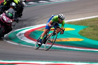 Tadej Pogacar racing for Slovenia at the 2020 UCI World Championships