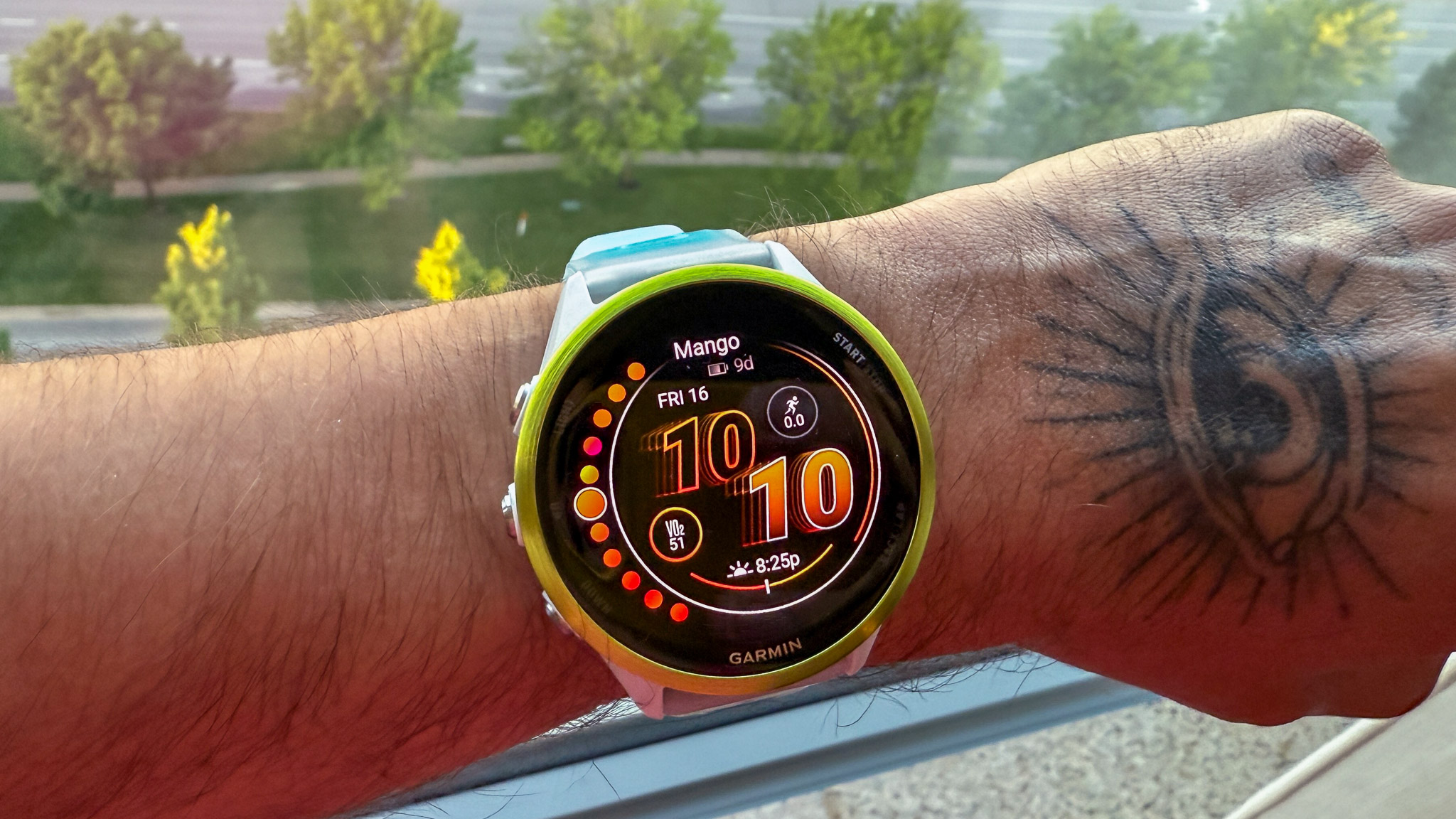Garmin Forerunner 570 on wrist