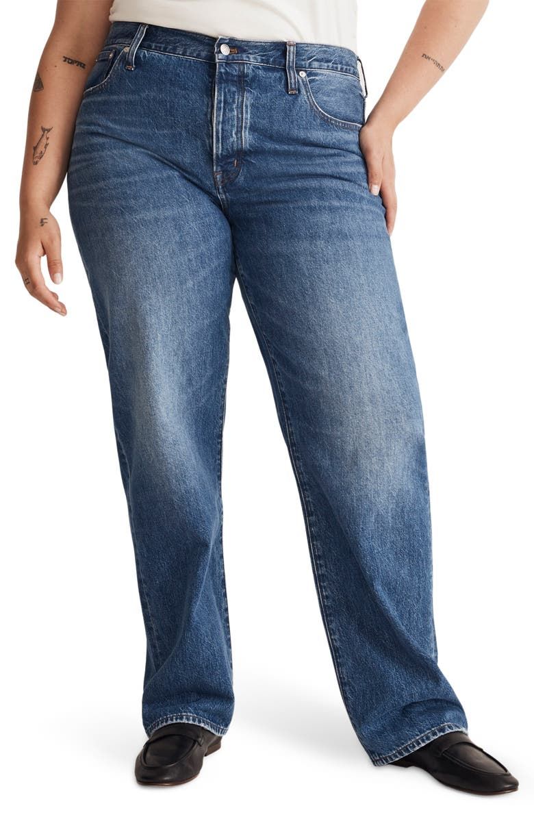 Low Slung Straight Leg Jeans