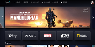 Disney+ User Interface on Desktop Computer