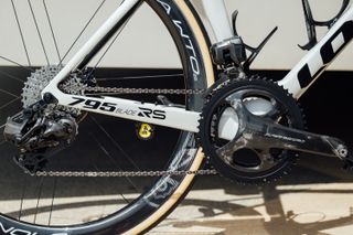A close up of Campagnolo's new Super Record Wireless groupset