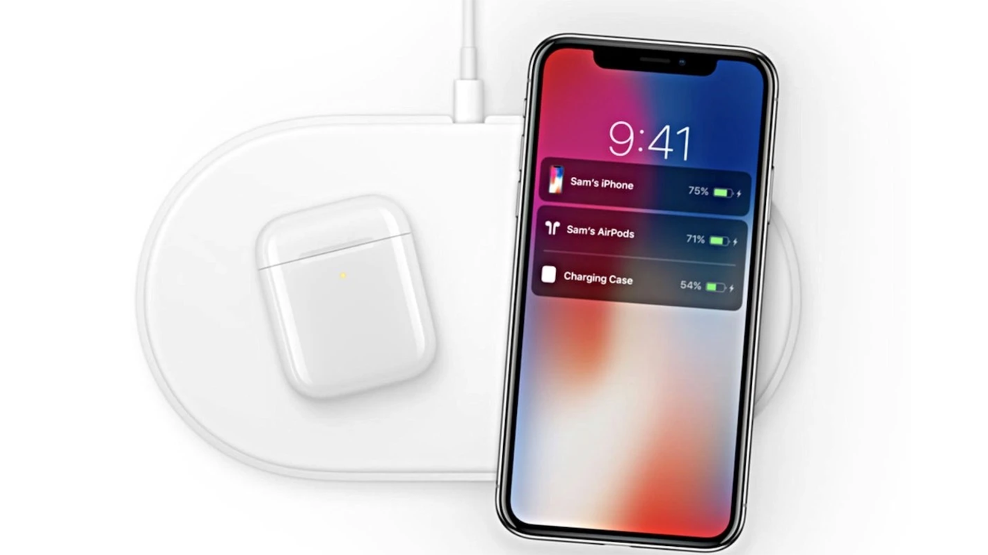 Tikar AirPower dengan AirPods dan iPhone X