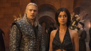geralt and yen arrive at the ball in the witcher season 3