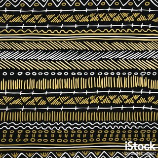 Retro tribal background by cienpies. This hand-drawn geometric pattern might be used, for example, to add texture to a website header