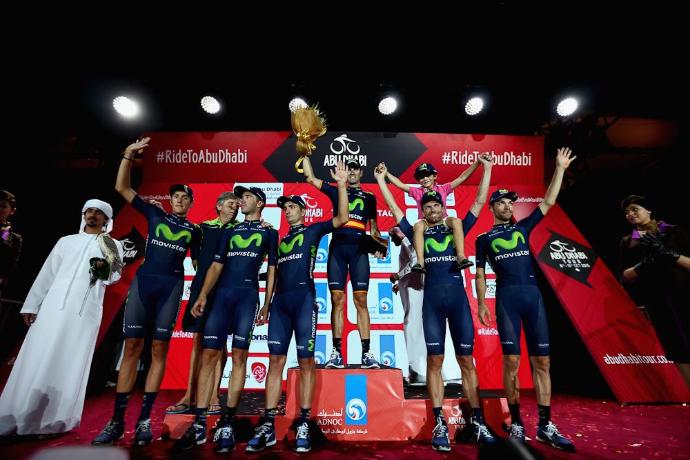 Movistar collect the team prize in Abu Dhabi