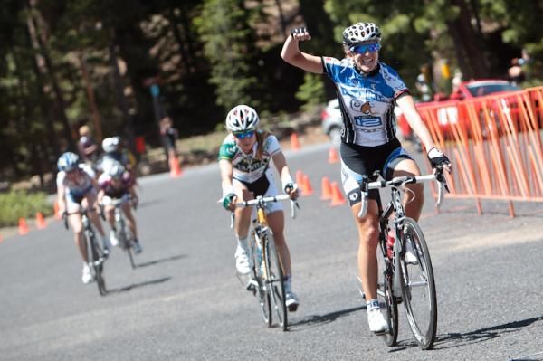 Kristin McGrath (Peanut Butter &amp; Co) rolls in for the win.