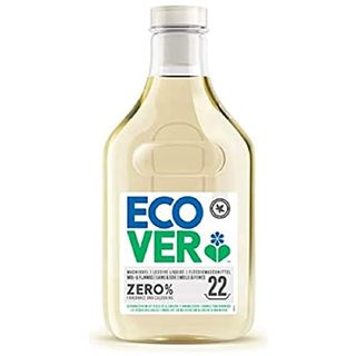 Ecover Non-Bio Zero Wool and Mild Detergent in a clear bottle with blue and green logo/writing