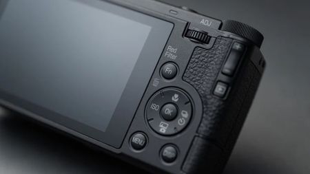 Rear screen of the Ricoh GR IV Monochrome compact camera