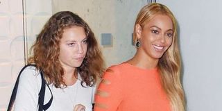 Beyonce and her assistant