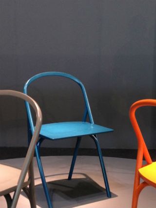 Painted metal chairs