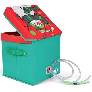 Santa’s Tree Helper Gift Box for Christmas | Automatic Watering System Looks Like a Present to Keep Your Live Tree Green Throughout the Holiday Season | Upgraded for 2022