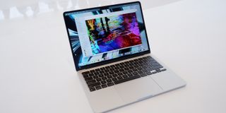 MacBook Air 2022 photographed on table at WWDC 2022
