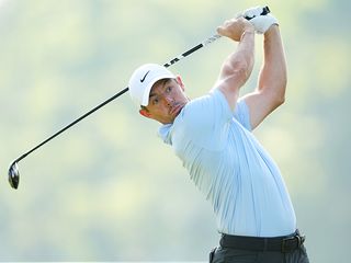 Rory McIlroy hitting driver at the PGA Championship