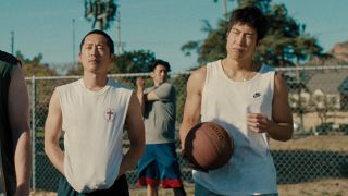 Danny and Paul stand next to each other on a basketball court in Netflix's Beef