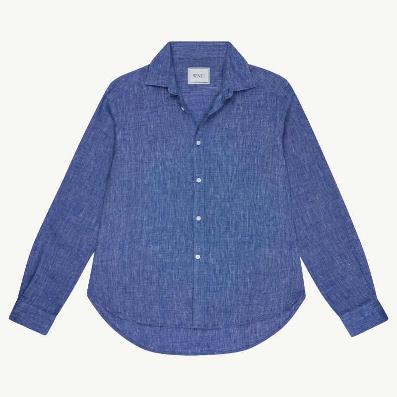 With Nothing Underneath linen shirt cut out 