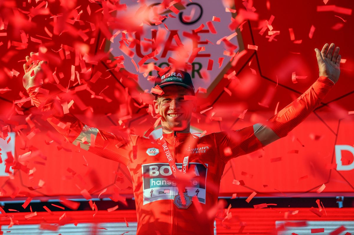 Pascal Ackermann (Bora-Hansgrohe) looks good in red
