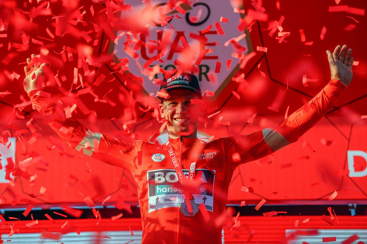 Pascal Ackermann (Bora-Hansgrohe) looks good in red