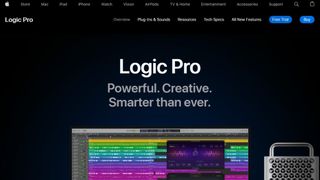 Website screenshot for Apple Logic Pro.