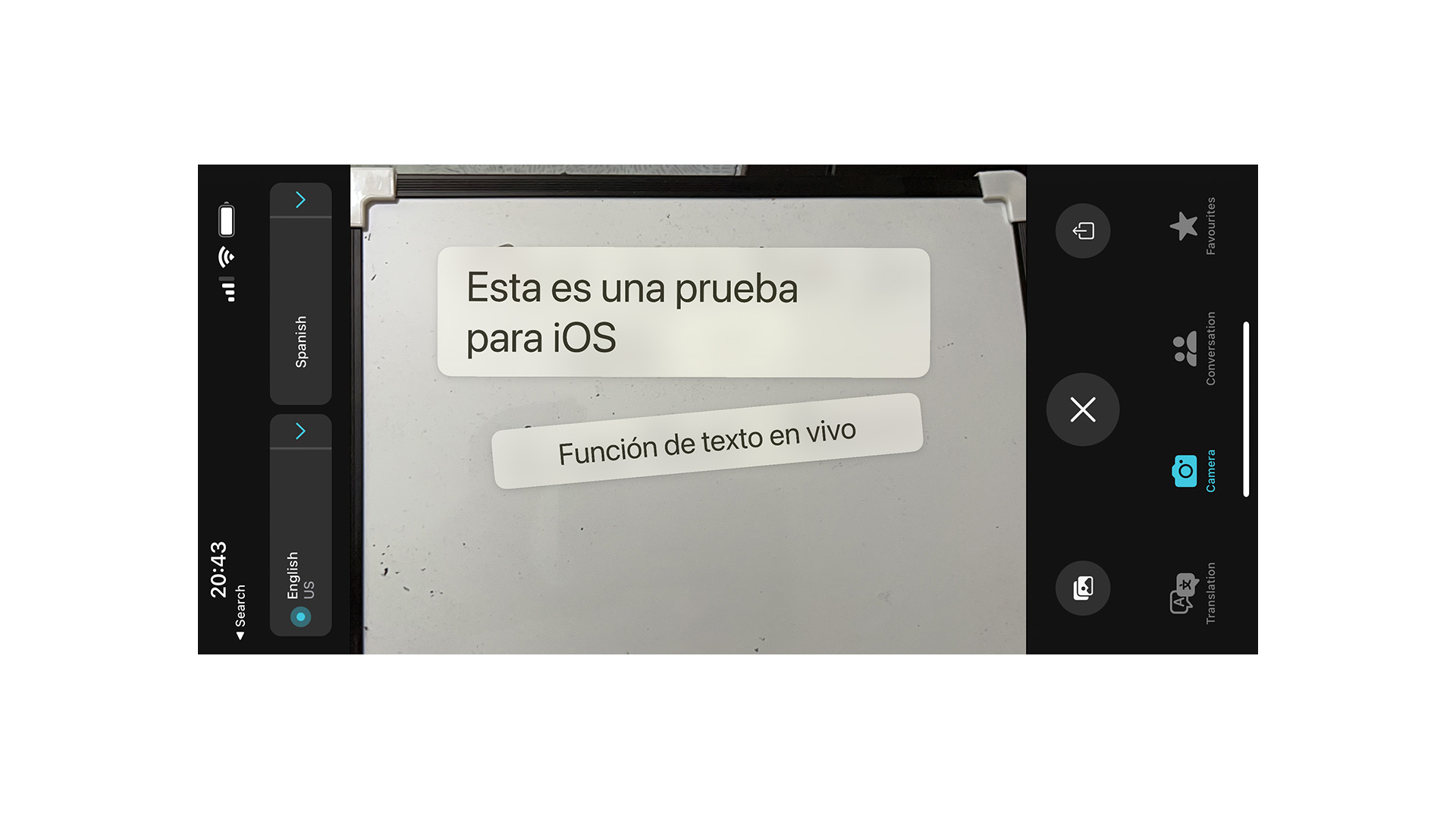 Texto en vivo de iOS 16