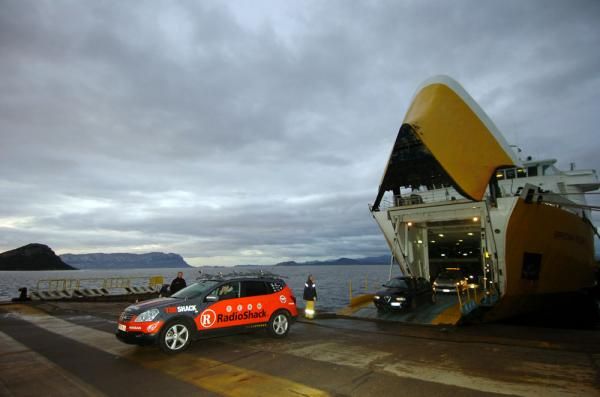 The sun begins to rise as RadioShack land on Sardegna