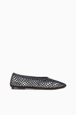 Alba Ballet Flat | Tan Netting