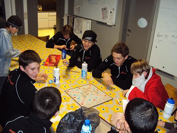A game of scrabble with Santa