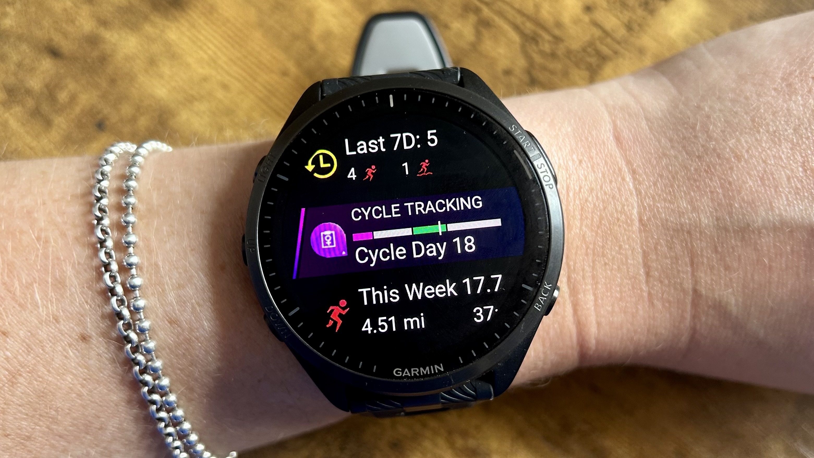 garmin menstrual cycle tracking