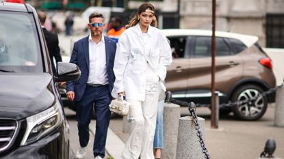 Gig Hadid, white clothing