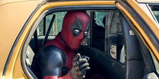 Deadpool in a cab